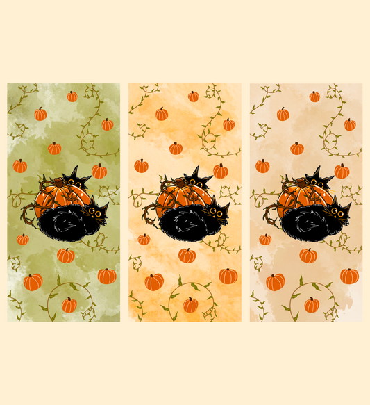 Pumpkin Cats Wallpaper Set