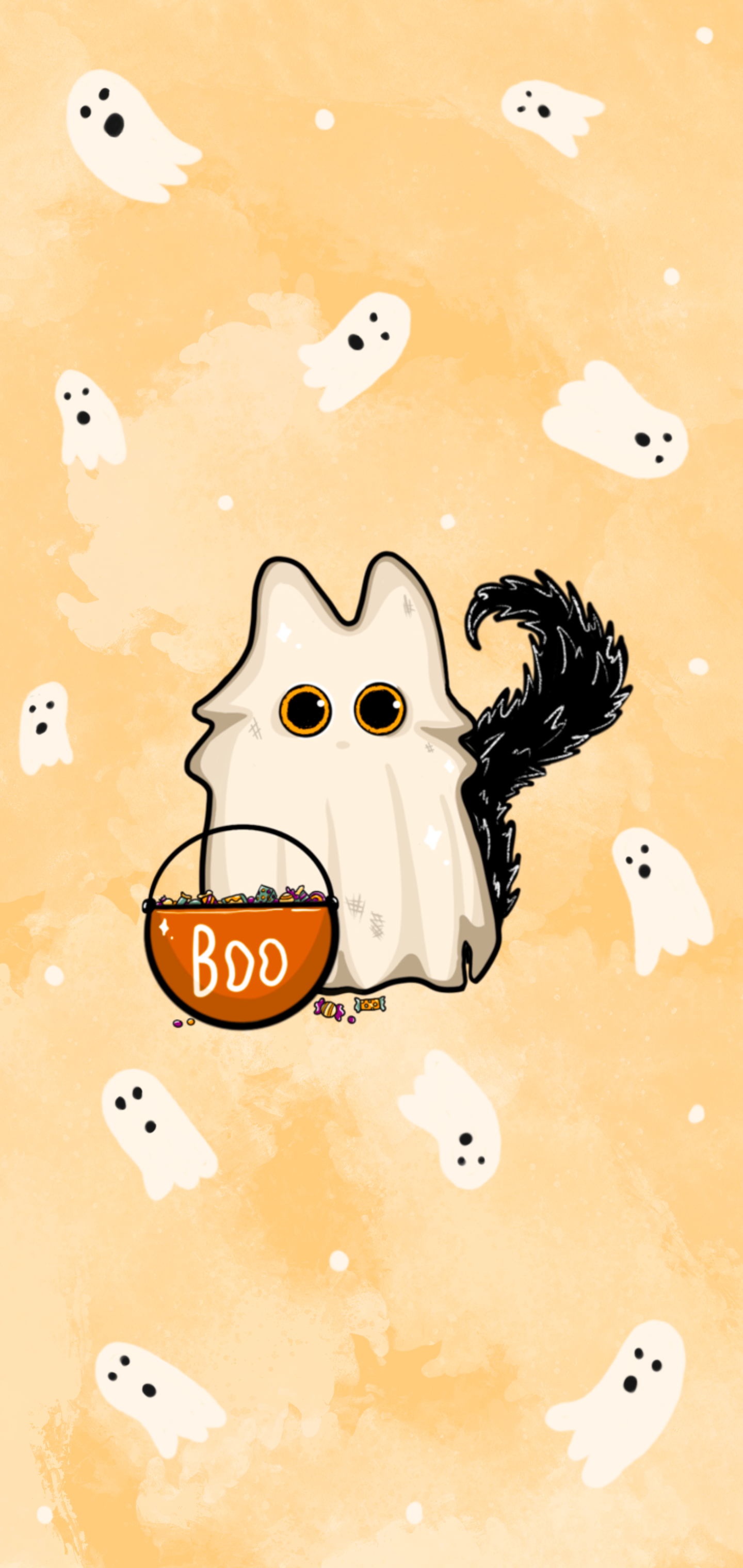 Ghost Cat Wallpaper Set