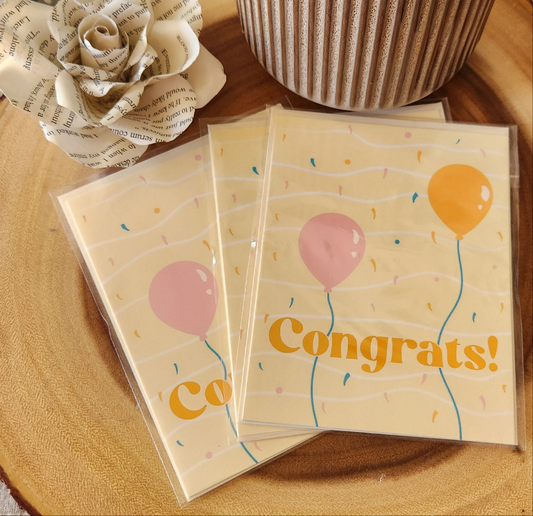 Get the Party Started - Congratulations Card