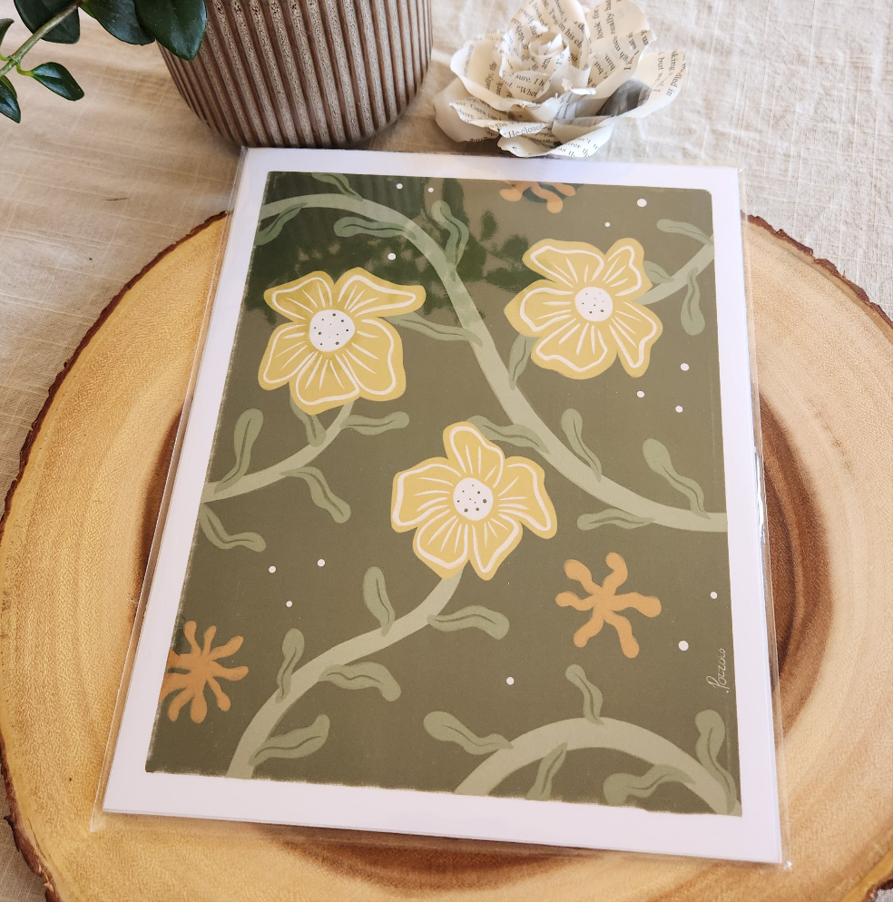 Freeform Floral Medium Print