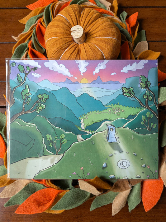 Mountains Landscape Art Print