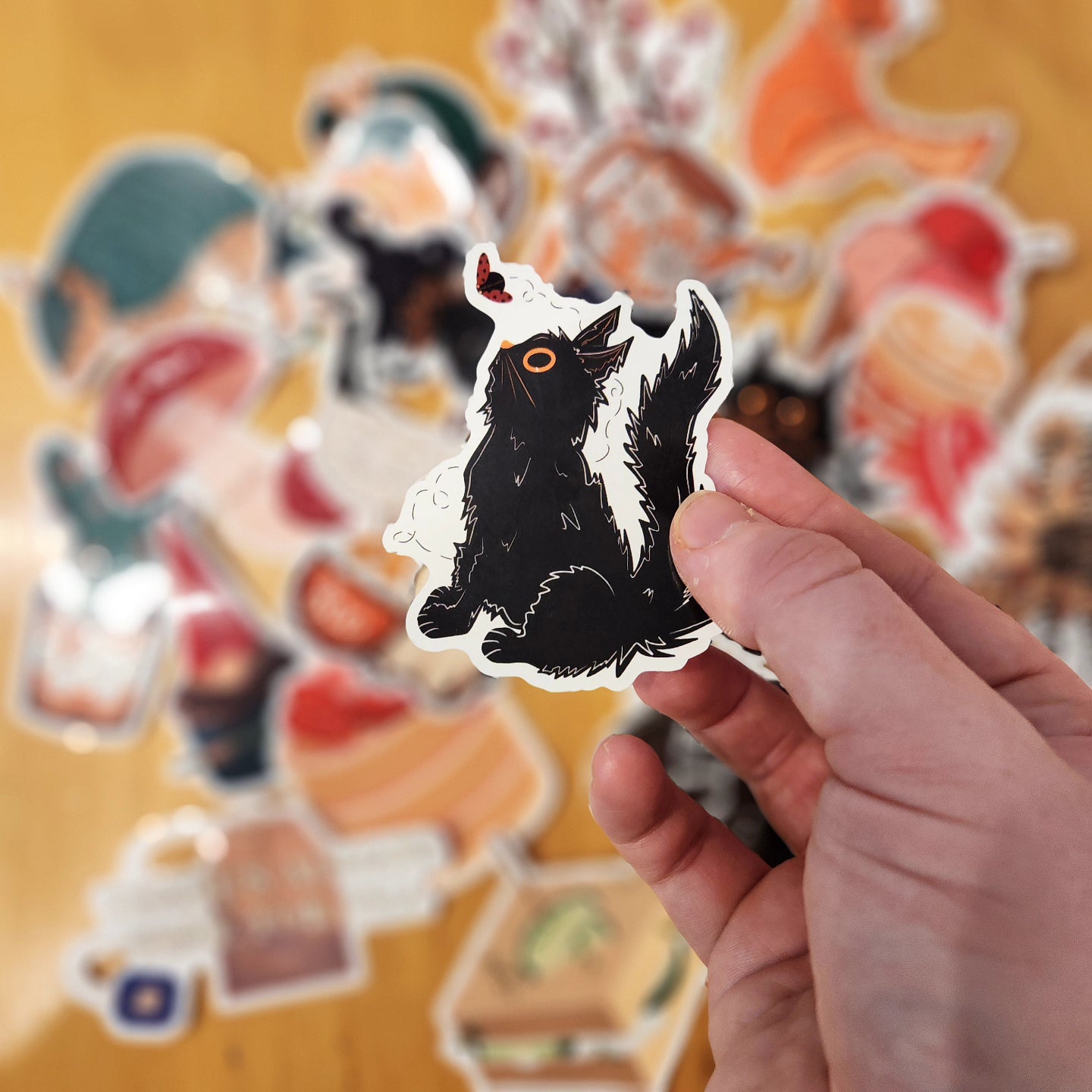 Ladybug Kitty Sticker