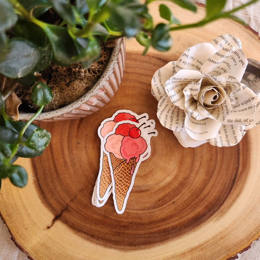 Ice Cream Cone Individual Sticker