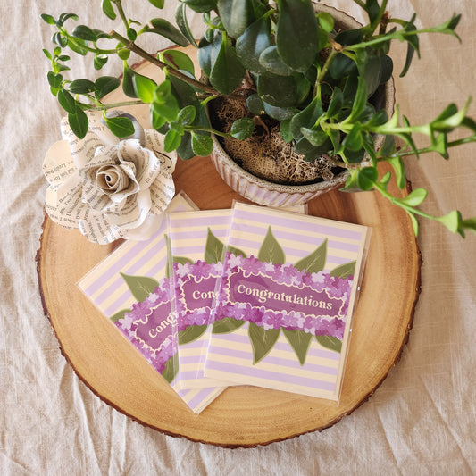 Congratulations Lilac Greeting Card