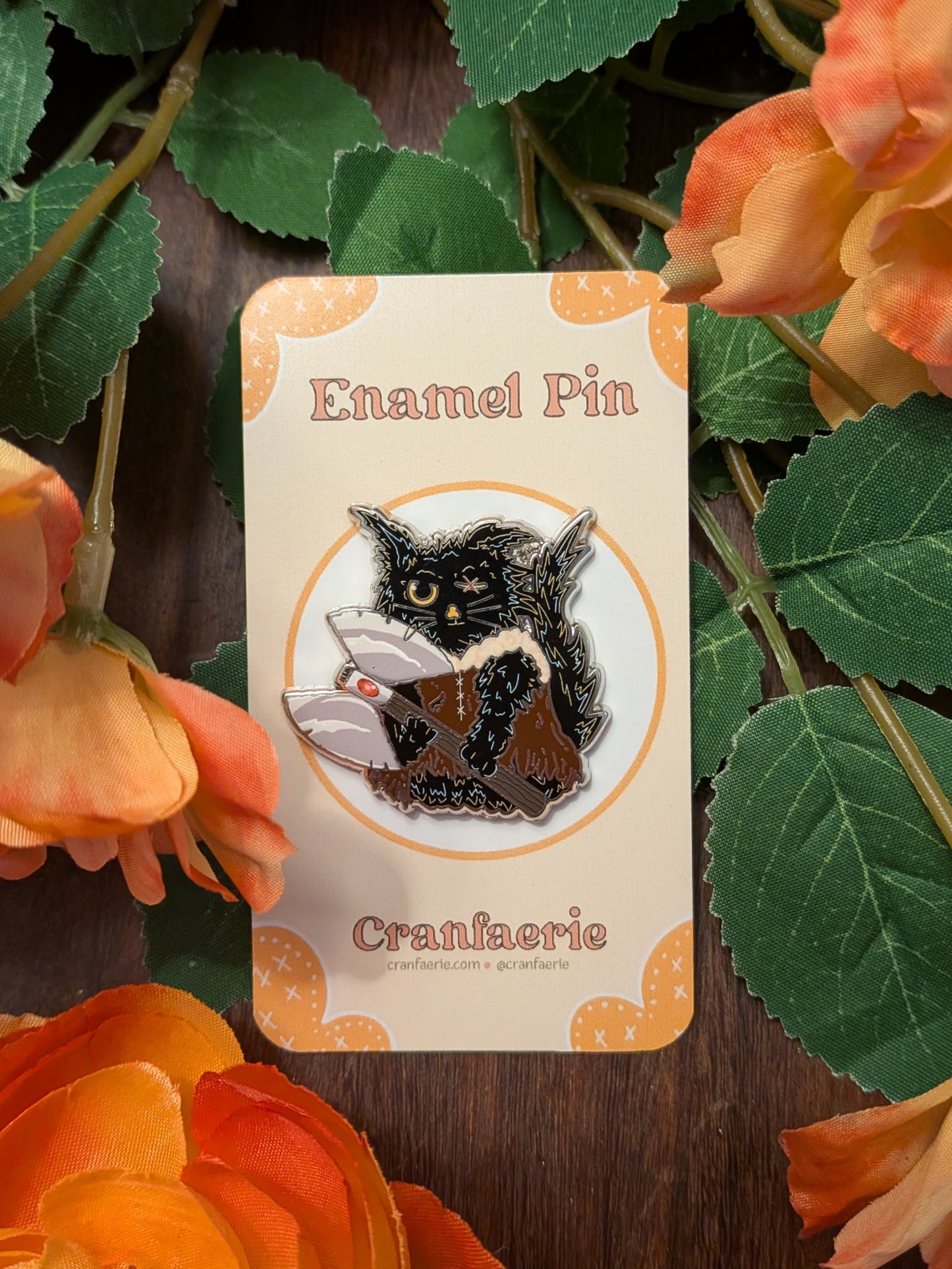Barbarian Cat Enamel Pin