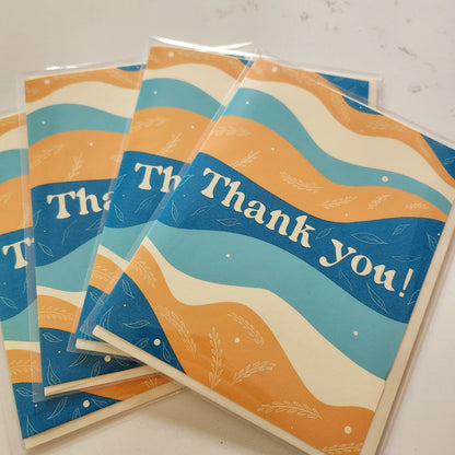 Serene Leaves Thank You Card