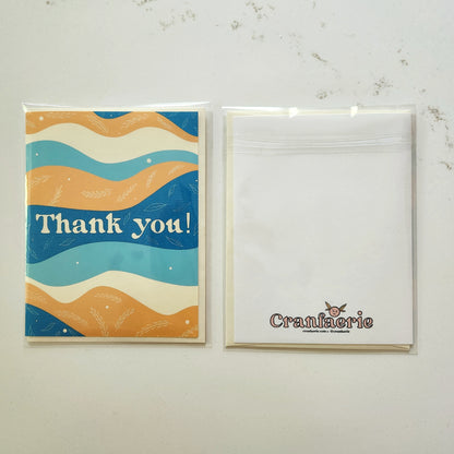 Serene Leaves Thank You Card