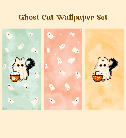 Ghost Cat Wallpaper Set