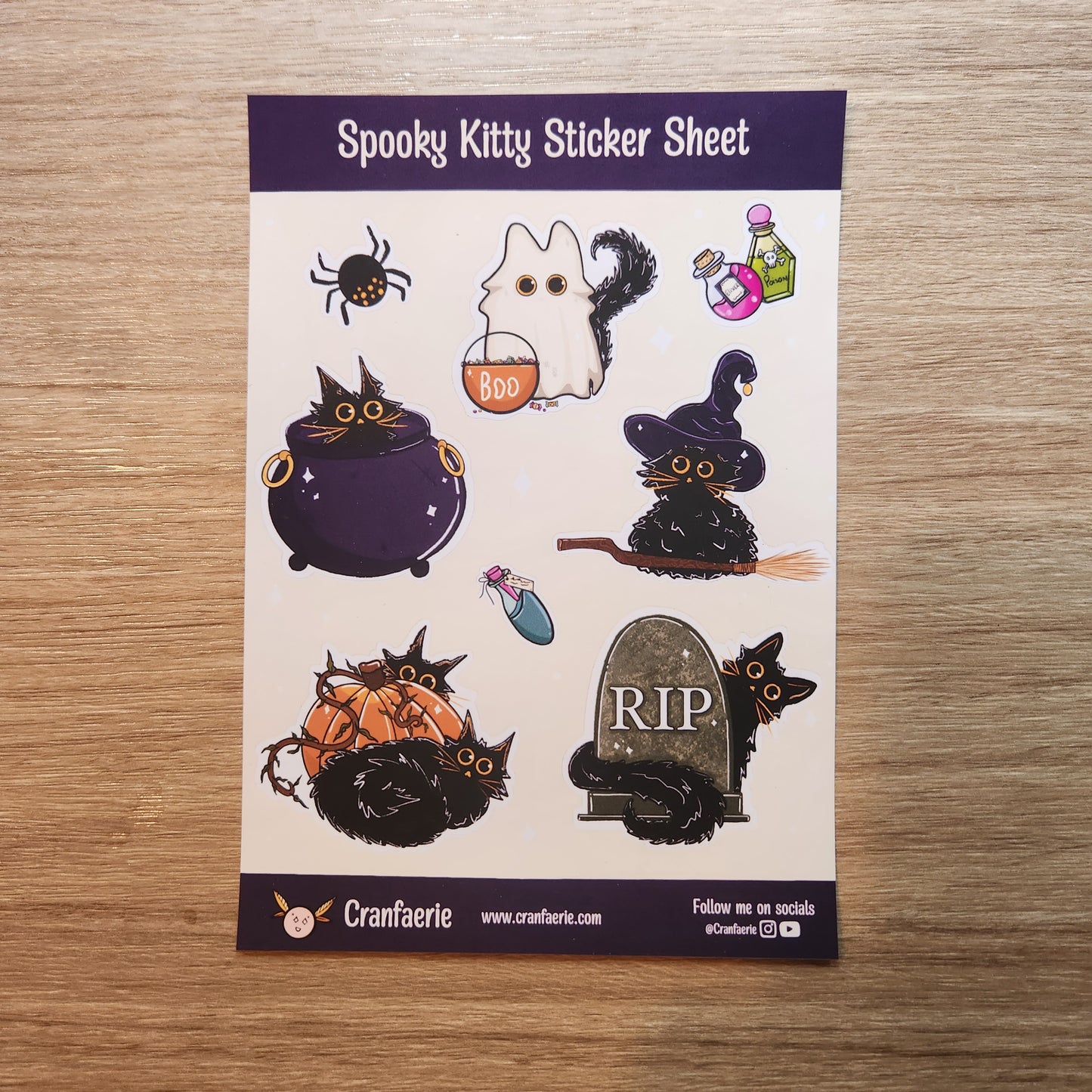 Spooky Kitty Sticker Sheet