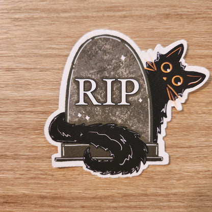 Gravestone Kitty Sticker