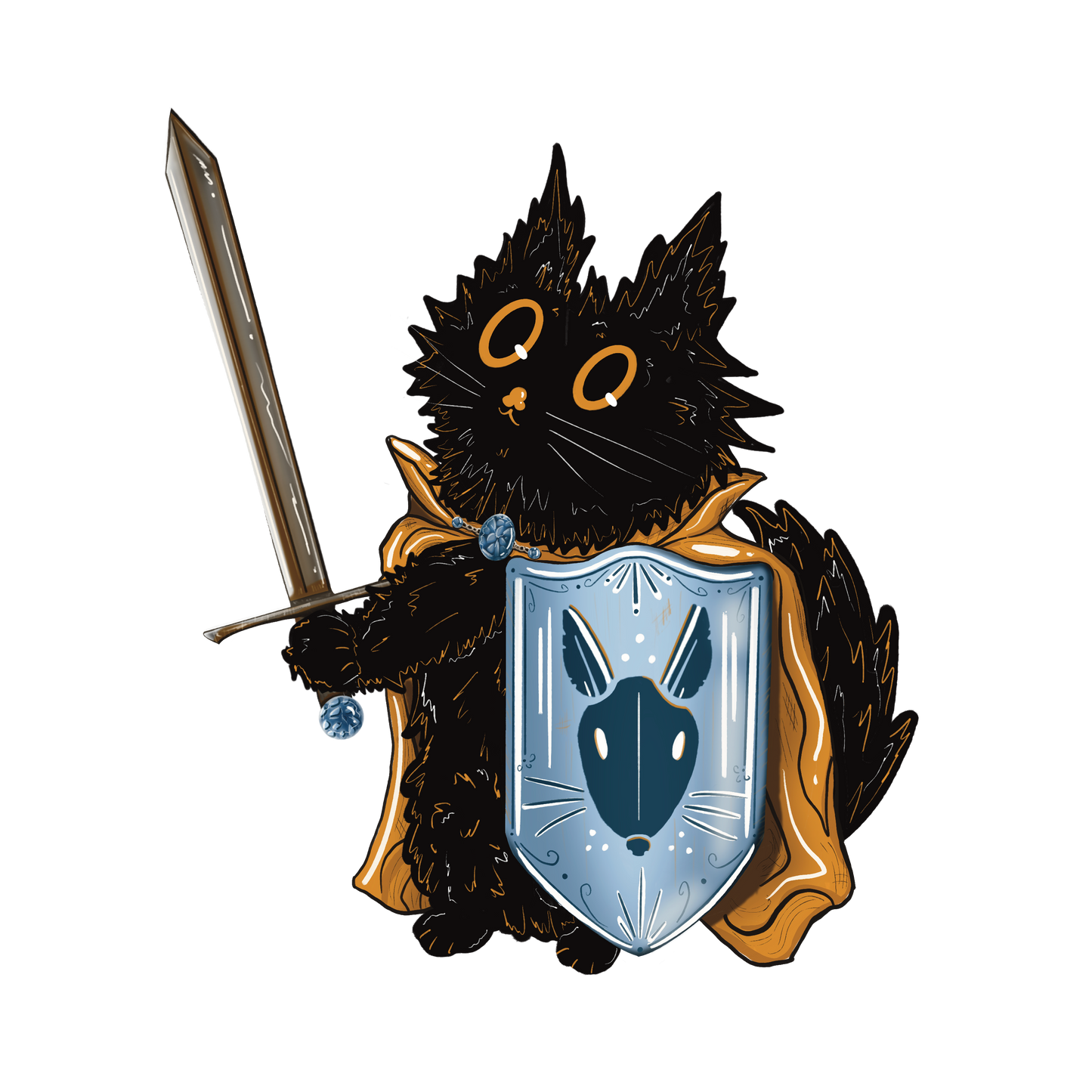 Paladin Cat Vinyl Sticker