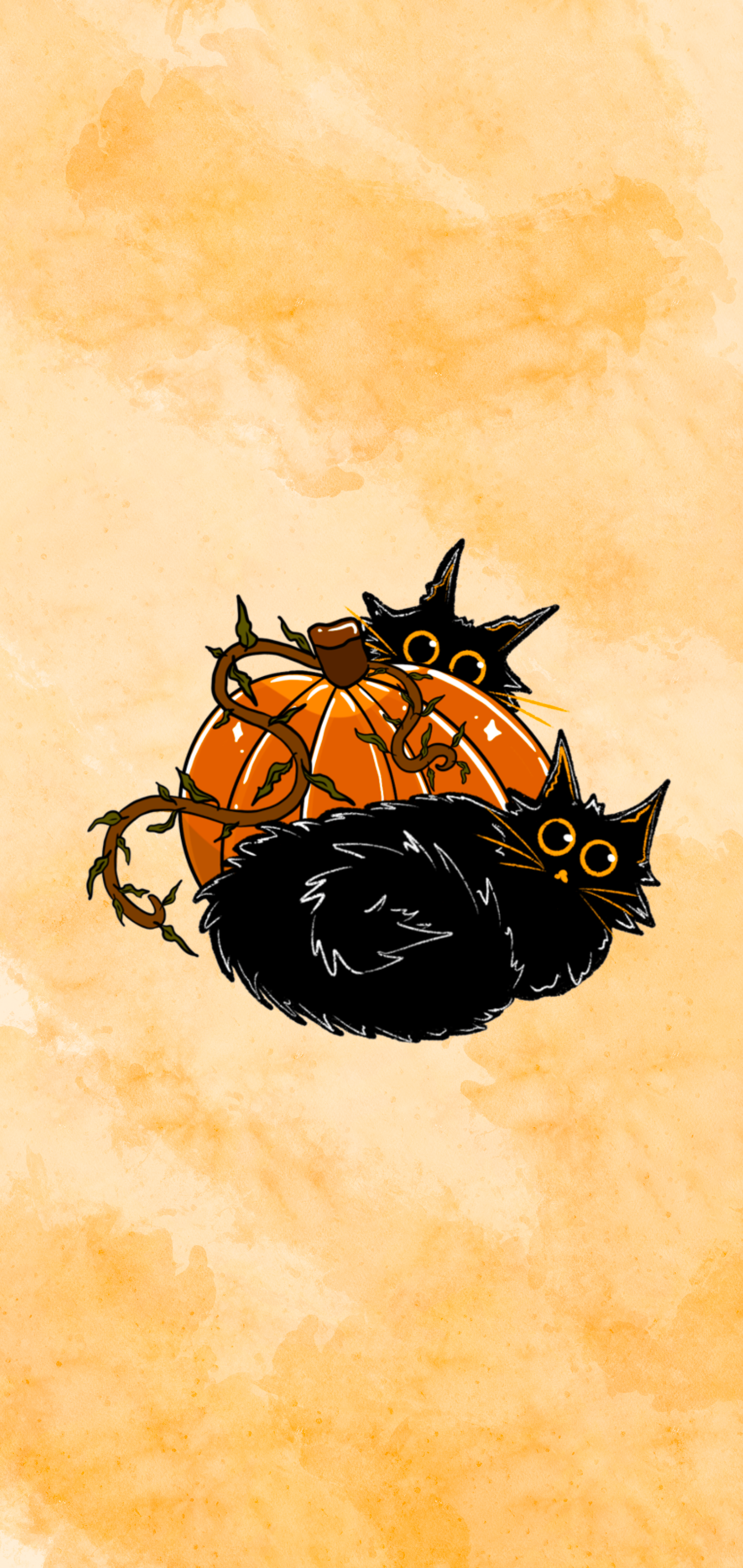 Pumpkin Cats Wallpaper Set