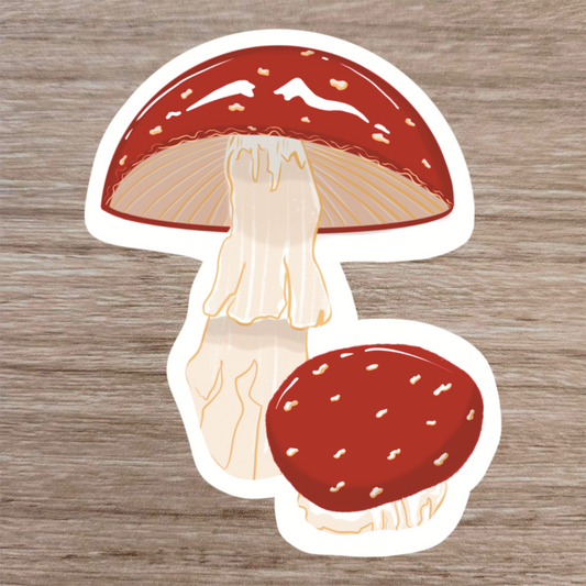 Ruby Mushroom Sticker