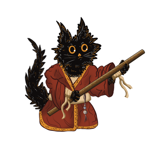 Monk Cat Vinyl Sticker