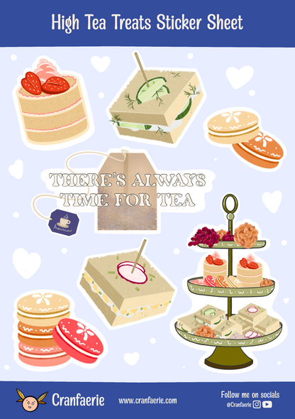 High Tea Treats Sticker Sheet