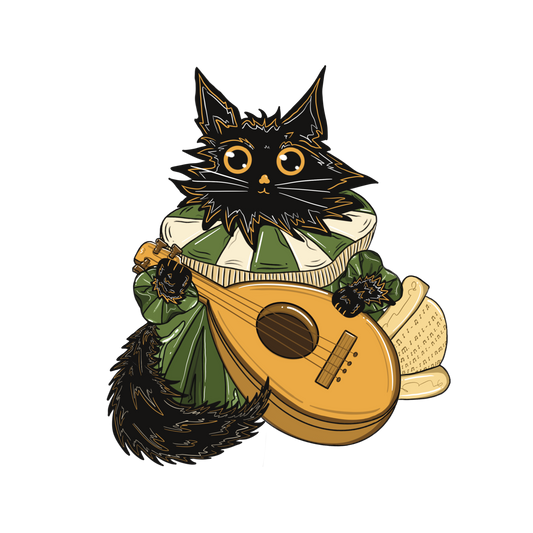 Bard Cat Vinyl Sticker