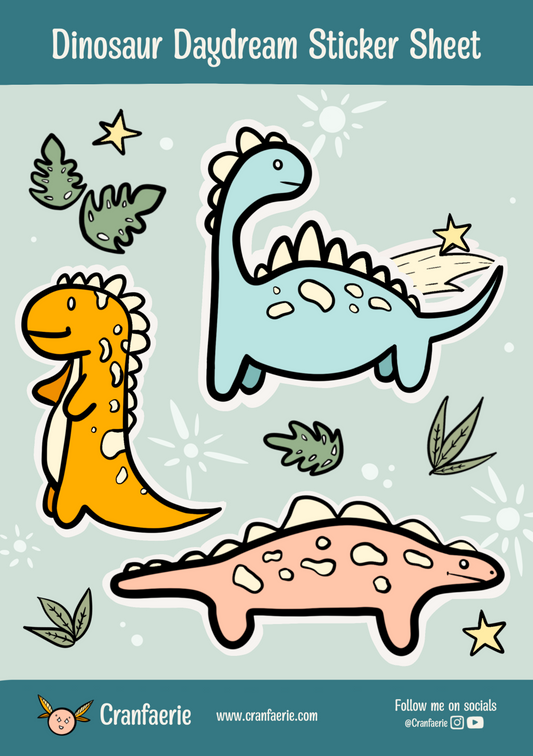 Dinosaur Daydream Sticker Sheet