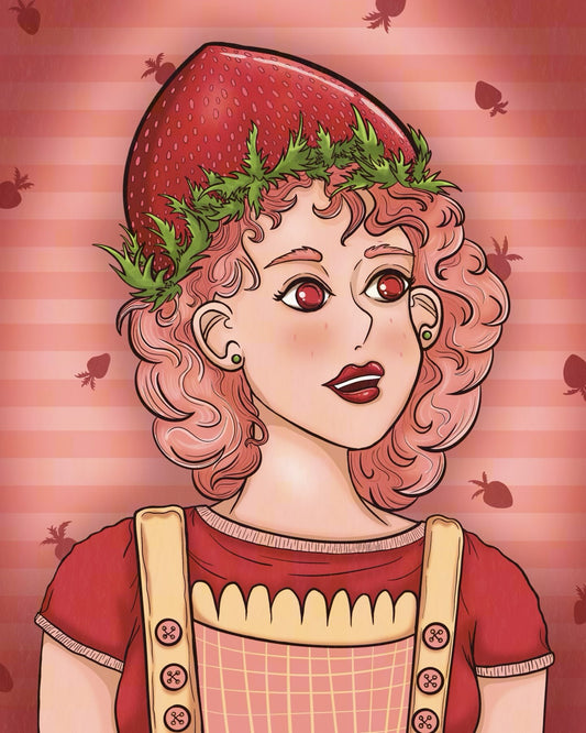 Strawberry Girl Print