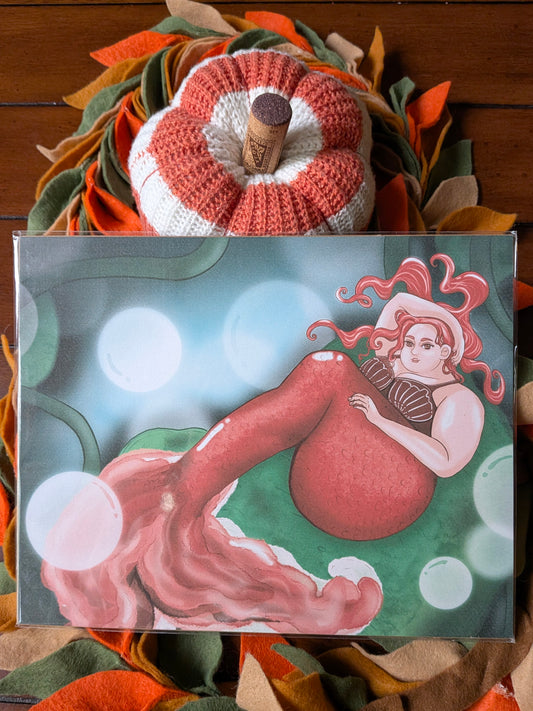 Rouge Mermaid Art Print