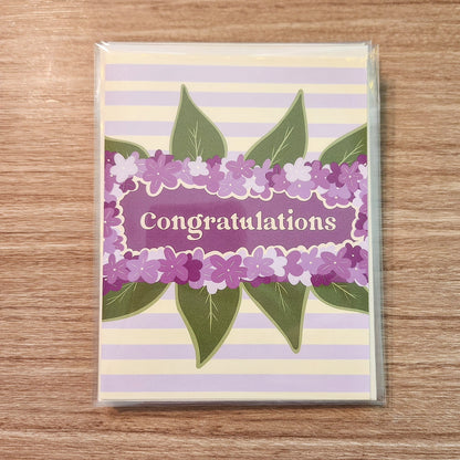 Congratulations Lilac Greeting Card