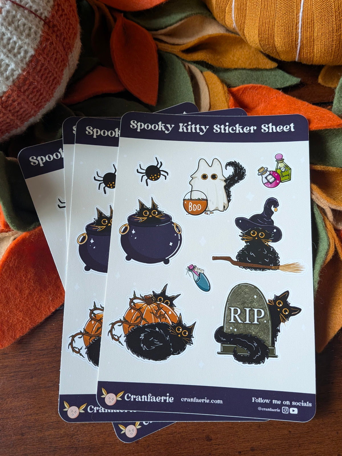 Spooky Kitty Sticker Sheet