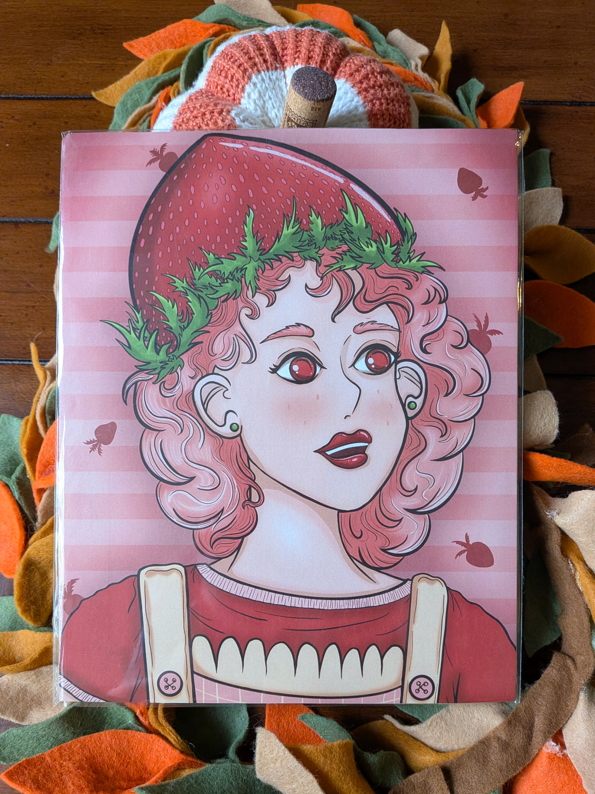 Strawberry Girl Art Print