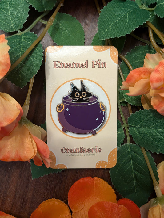 Cauldron Cat Enamel Pin