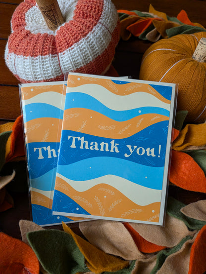 Serene Leaves Thank You Card